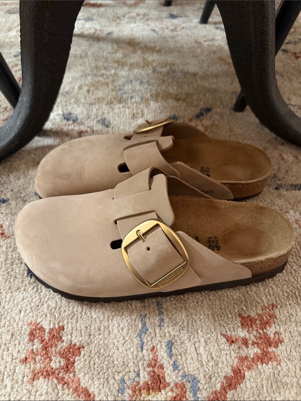 Birkenstock Big Buckle Boston Clogs - Taupe - Size 9-9.5/EU 40 - Picture 2 of 8
